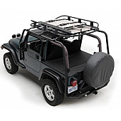 Smittybilt Nerf Bar 1-1/2 Inch Black Powder Coated Steel - 76733