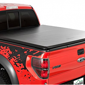 Advantage Truck Accessories Soft Folding Tonneau Cover Black Matte Vinyl - 20222