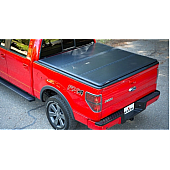 Leer Tonneau Cover Hard Folding Black Matte Powder Coated Aluminum - 132867