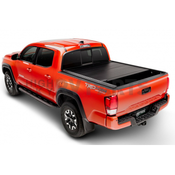 Retrax Tonneau Cover Hard Manual Retractable Black Matte Powder Coated Aluminum - 81812-1