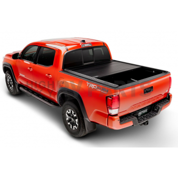 Retrax Tonneau Cover Hard Manual Retractable Black Matte Powder Coated Aluminum - 81812-2