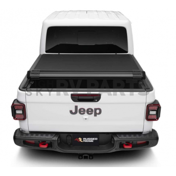 Rugged Ridge Tonneau Cover Soft Roll-Up Black Aluminum/ Vinyl - 1355031-4