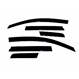 Auto Ventshade (AVS) Rainguard - Dark Smoke Acrylic Set Of 6 - 896011