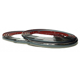 Cowles Products Side Molding - Light Blue Metallic With Silver Trim PVC Plastic Matte With Chrome Plated Trim - 2553015