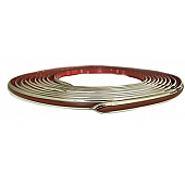 Cowles Products Side Molding - Brown With Silver Trim PVC Plastic Matte With Chrome Plated Trim - 2553007