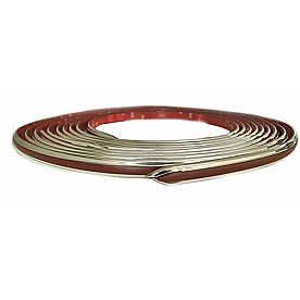 Cowles Products Side Molding - Brown With Silver Trim PVC Plastic Matte With Chrome Plated Trim - 2553007