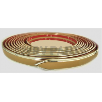 Cowles Products Side Molding - Buckskin With Silver Trim PVC Plastic Matte With Chrome Plated Trim - 2553008