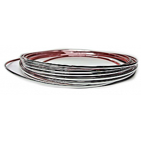 Cowles Products Side Molding - Silver PVC Plastic Chrome Plated - 37076