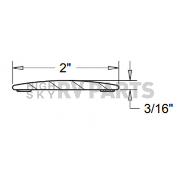 Cowles Products Side Molding - Silver PVC Plastic Chrome Plated - 38901-3