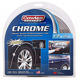 Cowles Products Side Molding - Silver PVC Plastic Chrome Plated - S37750