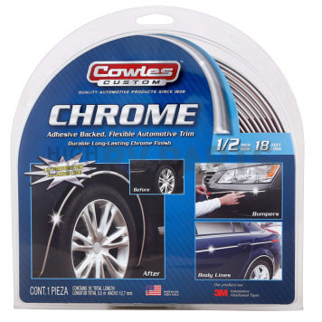 Cowles Products Side Molding - Silver PVC Plastic Chrome Plated - S37750