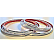 Cowles Products Side Molding - White With Silver Trim PVC Plastic Matte With Chrome Plated Trim - 2553002