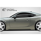 Extreme Dimensions Side Skirt - Gloss Fiberglass/ Carbon Fiber Black Set of 2 - 109106