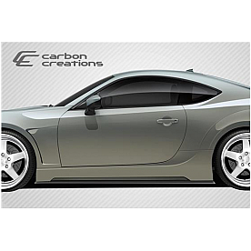 Extreme Dimensions Side Skirt - Gloss Fiberglass/ Carbon Fiber Black Set of 2 - 109106
