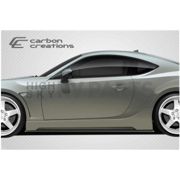 Extreme Dimensions Side Skirt - Gloss Fiberglass/ Carbon Fiber Black Set of 2 - 109106