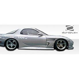 Extreme Dimensions Side Skirt - Primered Fiberglass Reinforced Plastic Black Set of 2 - 101301