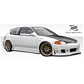 Extreme Dimensions Side Skirt - Primered Fiberglass Reinforced Plastic Black Set of 2 - 105544