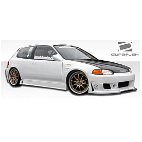 Extreme Dimensions Side Skirt - Primered Fiberglass Reinforced Plastic Black Set of 2 - 105544