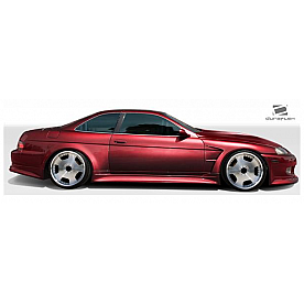 Extreme Dimensions Side Skirt - Primered Fiberglass Reinforced Plastic Black Set of 2 - 106572