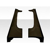 Extreme Dimensions Side Skirt - Primered Fiberglass Reinforced Plastic Black Set of 2 - 109050
