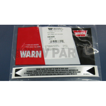 Warn Winch Label - 38305