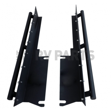Paramount Automotive Rocker Panel Guard - Black Flat Powder Coated Steel Set Of 2 - 510036