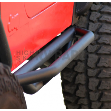 Paramount Automotive Rocker Panel Guard - Black Oval Tube Powder Coated Steel Set Of 2 - 510001-1