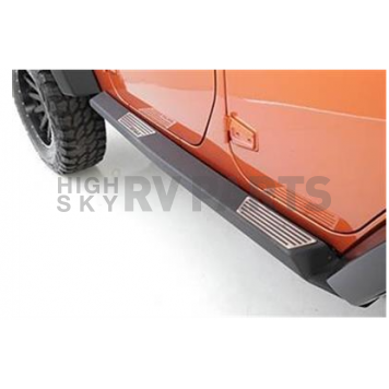 Smittybilt Rocker Panel Guard - Round Tube Steel Black Powder Coated - 76897-4