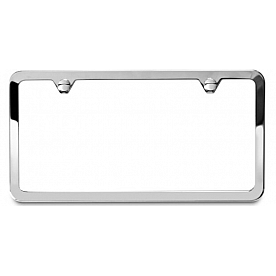 Automotive Gold License Plate Frame - Silver Stainless Steel - LFMARMEC