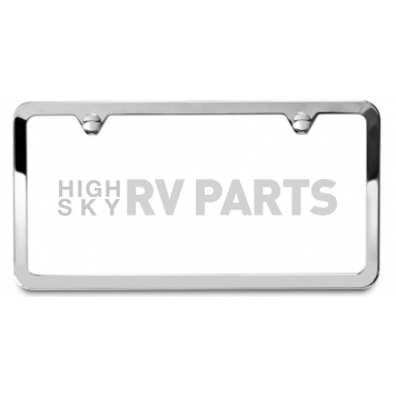 Automotive Gold License Plate Frame - Silver Stainless Steel - LFMARMEC