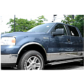 B & I Fender Rocker Panel Molding - Chrome Plated Steel Silver Set of 14 - 20467