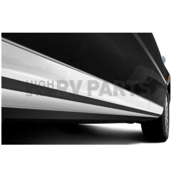 B & I Fender Rocker Panel Molding - Chrome Plated Steel Silver Set of 14 - 20467-1