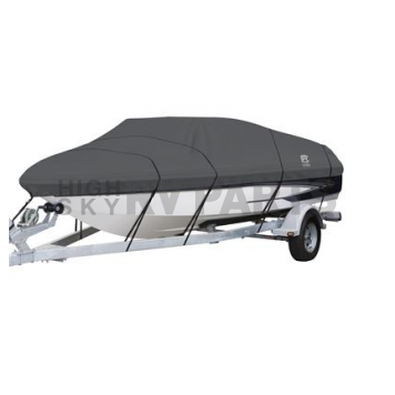Classic Accessories Boat Cover V-Hull Bass Boat Charcoal Polyester - 97120801RT