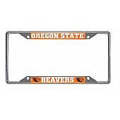 Fan Mat License Plate Frame - University Of Oregon State Logo Metal - 16838