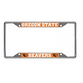 Fan Mat License Plate Frame - University Of Oregon State Logo Metal - 16838