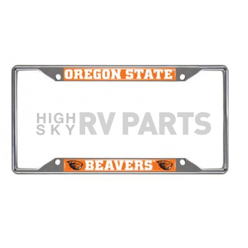 Fan Mat License Plate Frame - University Of Oregon State Logo Metal - 16838