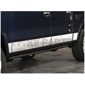 Innovative Creations Inc. Rocker Panel Molding - Polished Stainless Steel Silver Set of  - RS5455