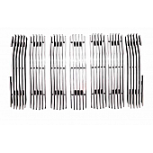 Paramount Automotive Grille Insert - Chrome Plated Aluminum 7 Piece Vertical Style - 300116