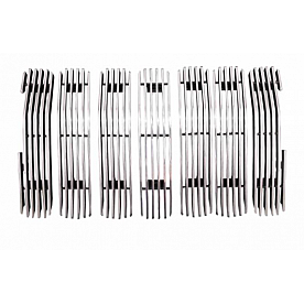 Paramount Automotive Grille Insert - Black Aluminum 7 Piece Vertical Style - 300116B