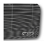 T-Rex Truck Products Grille Insert - Horizontal Bar Trapezoid Black Powder Coated Aluminum - 21760B