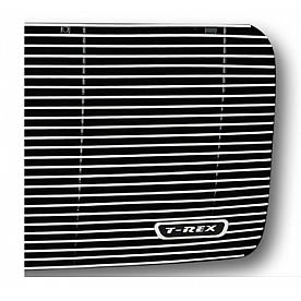 T-Rex Truck Products Grille Insert - Horizontal Bar Trapezoid Black Powder Coated Aluminum - 21760B