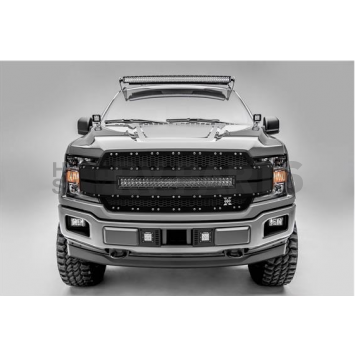T-Rex Truck Products Grille Insert - Laser Cut Web Pattern Rectangular Black Mesh Aluminum - 6315791