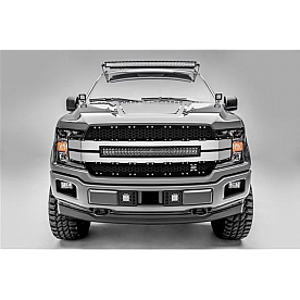 T-Rex Truck Products Grille Insert - Laser Cut Web Pattern Rectangular Black Mesh Aluminum - 6315793
