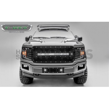 T-Rex Truck Products Grille Insert - Laser Cut Web Pattern Rectangular Black Powder Coated Steel - 7315711