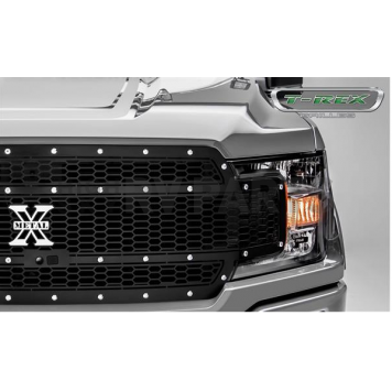 T-Rex Truck Products Grille Insert - Laser Cut Web Pattern Rectangular Black Powder Coated Steel - 7715891-2