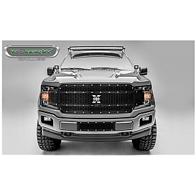 T-Rex Truck Products Grille Insert - Laser Cut Web Pattern Rectangular Black Powder Coated Steel - 7715891