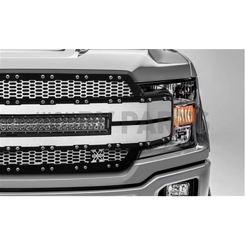 T-Rex Truck Products Grille Insert - Laser Cut Web Pattern Rectangular Brushed Aluminum - 6315785-2