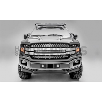 T-Rex Truck Products Grille Insert - Laser Cut Web Pattern Rectangular Brushed Aluminum - 6315785