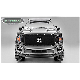 T-Rex Truck Products Grille Insert - Mesh Rectangular Black Powder Coated Steel - 6715791