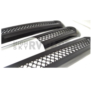 TFP (International Trim) Grille Insert - Mesh Trapezoid ABS Plastic Black Gloss - 68776GIB-1